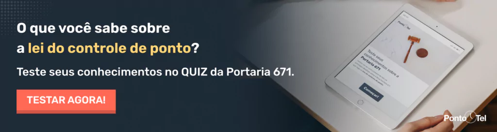 chamada para fazer teste da portaria